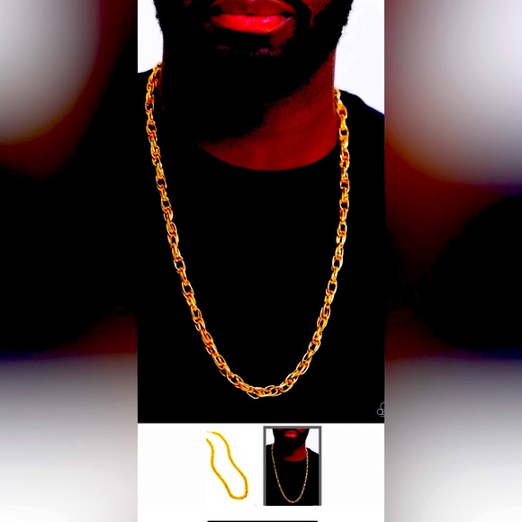 🙌🏍️🙌 “CHOPPER HOPPER” GOLD MEN’S NECKLACE ~ PAPARAZZI❗️ 🙌🏍️🙌 - Picture 4 of 4